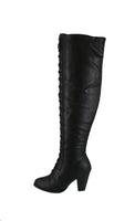 WOMAN'S SHOES BLACK PU LEATHER BOOTS CAMILA-48