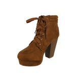 WOMAN'S SHOES TAN SUEDE BOOTIES CAMILLE-88