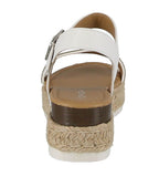 WOMAN'S SHOES WHITE GLITTER/PU WEDGE SANDAL CANDIDE-3