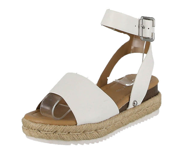 KID'S SHOES WHITE PU WEDGE SANDAL CANDIDE-1K