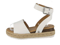 KID'S SHOES WHITE PU WEDGE SANDAL CANDIDE-1K