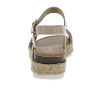 KID'S SHOES NUDE GLITTER/PU WEDGE SANDAL CANDIDE-3K