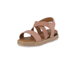 BABY'S SHOES BLUSH NUB FABRIC WEDGE SANDAL CANDIDE-77A