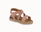 BABY'S SHOES BLUSH NUB FABRIC WEDGE SANDAL CANDIDE-77A