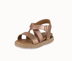 BABY'S SHOES ROSE GOLD PU LEATHER WEDGE SANDAL CANDIDE-77A