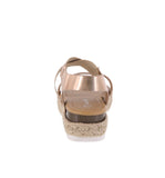 KID'S SHOES ROSE GOLD PU LEATHER WEDGE SANDAL CANDIDE-77K