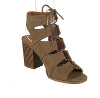 WOMAN'S SHOES TAUPE SUEDE HEELS CARIS-07