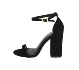 WOMAN'S HEELS BLACK NUBUCK PU CARISSA-01X