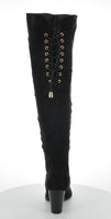 WOMAN'S SHOES BLACK SUEDE BOOTS CARMEN-10