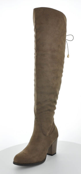 WOMAN'S SHOES TAUPE SUEDE BOOTS CARMEN-10