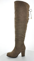 WOMAN'S SHOES TAUPE SUEDE BOOTS CARMEN-10