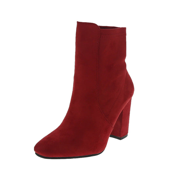 WOMAN'S BOOTIES RED SUEDE CARRIS-1