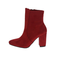 WOMAN'S BOOTIES RED SUEDE CARRIS-1