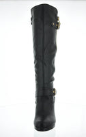 WOMAN'S SHOES BLACK PU BOOTS CECI-14