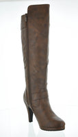 WOMAN'S SHOES BROWN PU BOOTS CECI-14