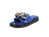 WOMAN'S SHOES NAVY COMFY/METALLIC SANDALS CHAIN