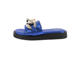 WOMAN'S SHOES NAVY COMFY/METALLIC SANDALS CHAIN