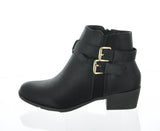 WOMAN'S SHOES BLACK PU BOOTIES CHASE-1