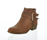 WOMAN'S SHOES TAN PU BOOTIES CHASE-1