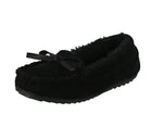 KID'S SHOES BLACK SUEDE DOCKSIDE CHERRY-522