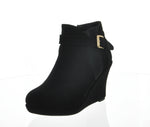 WOMAN'S SHOES BLACK SUEDE BOOTIES CHESTER-39