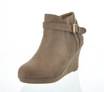 WOMAN'S SHOES TAUPE SUEDE BOOTIES CHESTER-39