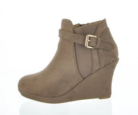 WOMAN'S SHOES TAUPE SUEDE BOOTIES CHESTER-39