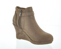 WOMAN'S SHOES TAUPE SUEDE BOOTIES CHESTER-39