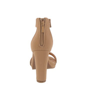 WOMAN'S SHOES TAN NUB HEELS CLAIRE-1