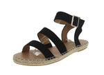 WOMAN'S SHOES BLACK SUEDE SANDAL CLOVER-15