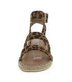 WOMAN'S SHOES LEOPARD SUEDE SANDAL CLOVER-15