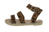 WOMAN'S SHOES LEOPARD SUEDE SANDAL CLOVER-15