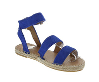 WOMAN'S SHOES ROYAL BLUE SUEDE SANDAL CLOVER-15