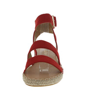 WOMAN'S SHOES RED SUEDE SANDAL CLOVER-15