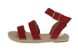 WOMAN'S SHOES RED SUEDE SANDAL CLOVER-15