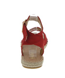 WOMAN'S SHOES RED SUEDE SANDAL CLOVER-15