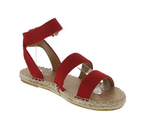 WOMAN'S SHOES RED SUEDE SANDAL CLOVER-15