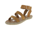 WOMAN'S SHOES TAN SUEDE SANDAL CLOVER-15