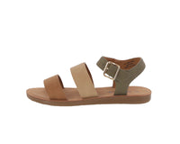 WOMAN'S SHOES KHAKI PU LEATHER SANDALS COMING