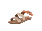 WOMAN'S SHOES LIGTH ORANGE PU LEATHER SANDALS COMING