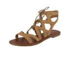 WOMAN'S SHOES LIGTH TAN SUEDE SANDALS CONVOY