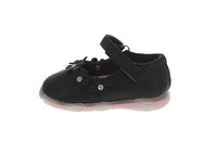 BABY'S SHOES BLACK PU/LEATHER FLATS CUTY-22