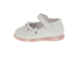 KID'S SHOES WHITE PU/LEATHER FLATS CUTY-22