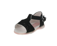 KID'S SHOES BLACK SUEDE SANDALS CUTY-28