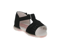 KID'S SHOES BLACK SUEDE SANDALS CUTY-28