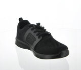 MEN'S SHOES BLACK MESH TENNIS SNEAKERS D6419M