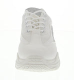 WOMAN'S SHOES WHITE PU LEATHER TENNIS SNEAKERS DADDY-3