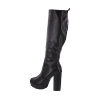 WOMAN'S SHOES BLACK PU BOOTS DALE-25