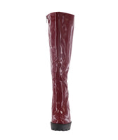 WOMAN'S SHOES WINE PAT BOOTS DALE-25