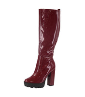 WOMAN'S SHOES WINE PAT BOOTS DALE-25